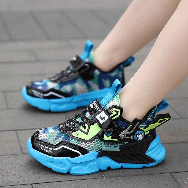 

Boys Sports Shoes Tennis Breathable Cartoon Mecha Wind Children's Casual Shoes Lightweight Comfortable Children's Sports Shoes