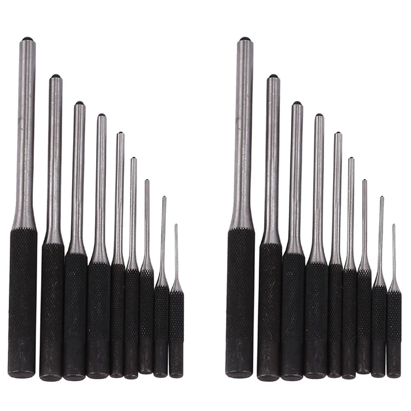 

18-Piece Set-Up Punch Round Punch Pieces Roll Pin Punch Set Tool Bolt Catch Roll Pin Punch Tool Kit