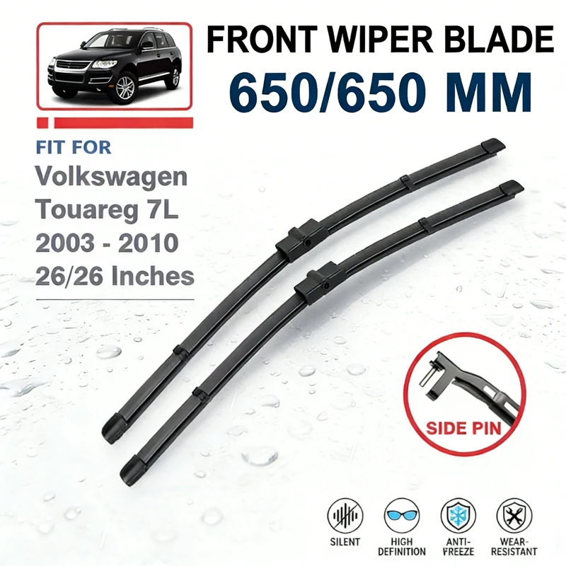 

Щетки стеклоочистителя передние 26+26 дюймов для Volkswagen VW Touareg 7L 2003-2010, аксессуары для автомобиля, 2009, 2008, 2007, 2006, 2005