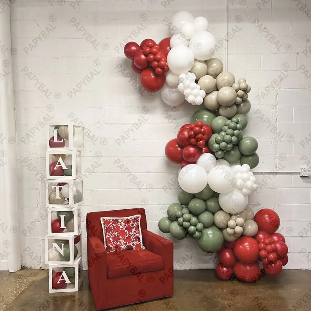 

187PCS 5/10/12inch Wedding Engagement Arch Garland Decor Red Latex Balloons Bride To Be Gift Happy Valentine's Day Decorations