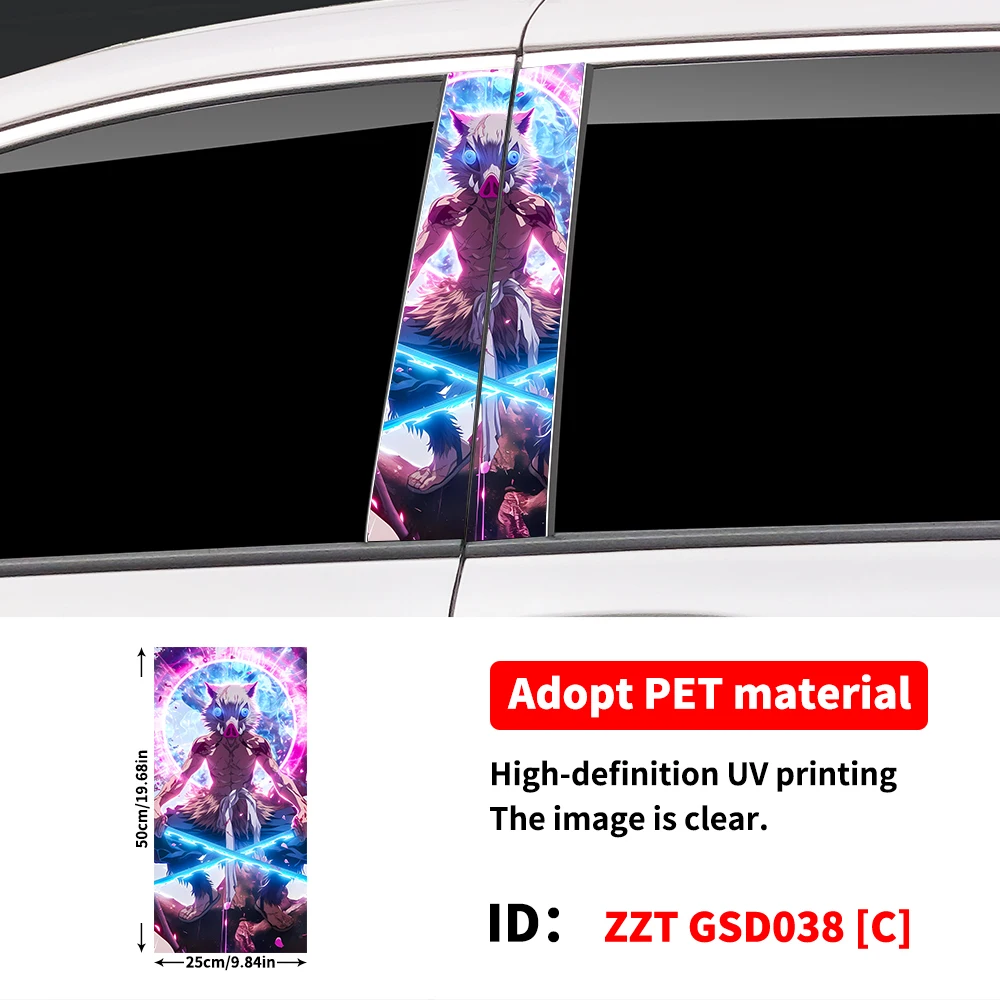 

Аниме Tanjirou Nezuko автомобильная наклейка авто B столб водостойкий декор против царапин дверная стойка автомобиля винил аниме DIY наклейка аксессуары
