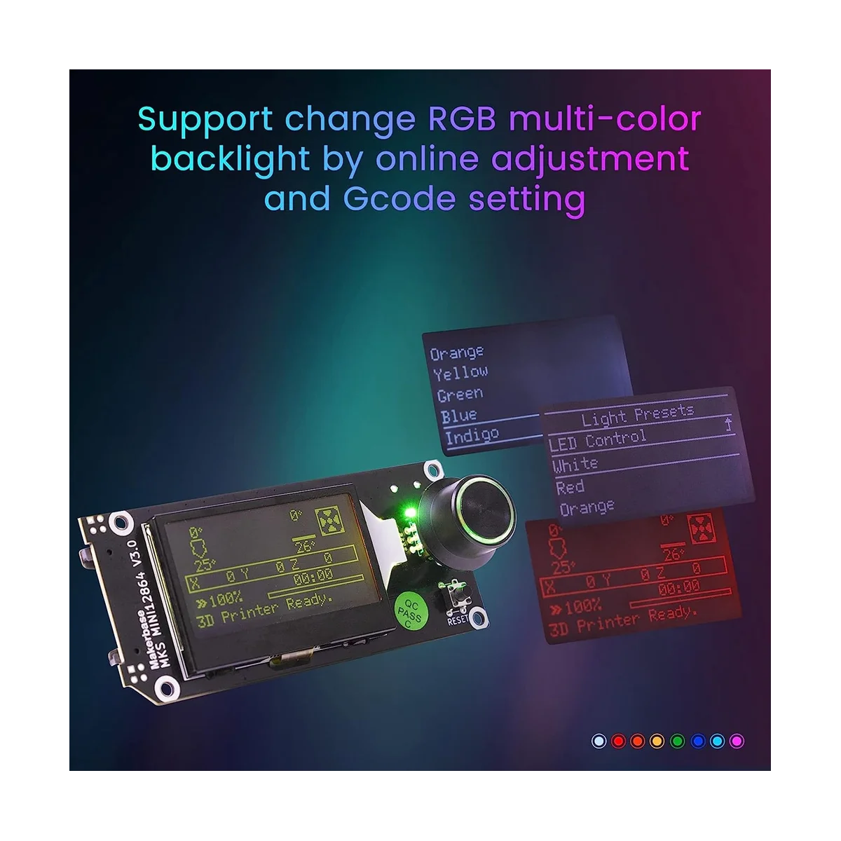 Для Makerbase MKS MINI12864 V3 вставка SD-карта передний ЖК-дисплей смарт-экран Запчасти для