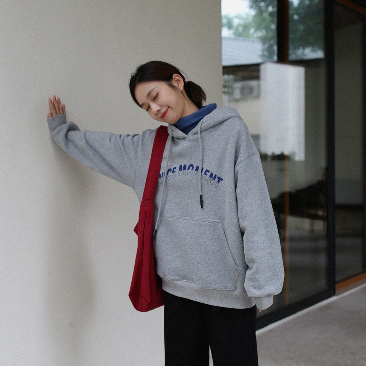 

Hooded Sweatshirts Korean Style Graffiti Letter Print Pullover Girl Outfits Y2K Clothe Autumn Winter Warm Long Sleeve Hoodie