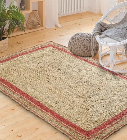 

Rug Runner 100% Natural Jute Handmade Reversible Rug Living Home Area Carpet Rug