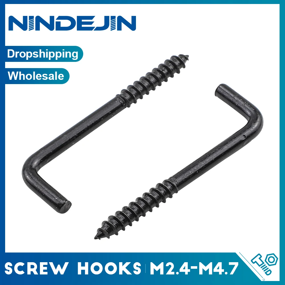 

NINDEJIN черные винтовые L-образные крючки М2.4-М4.7