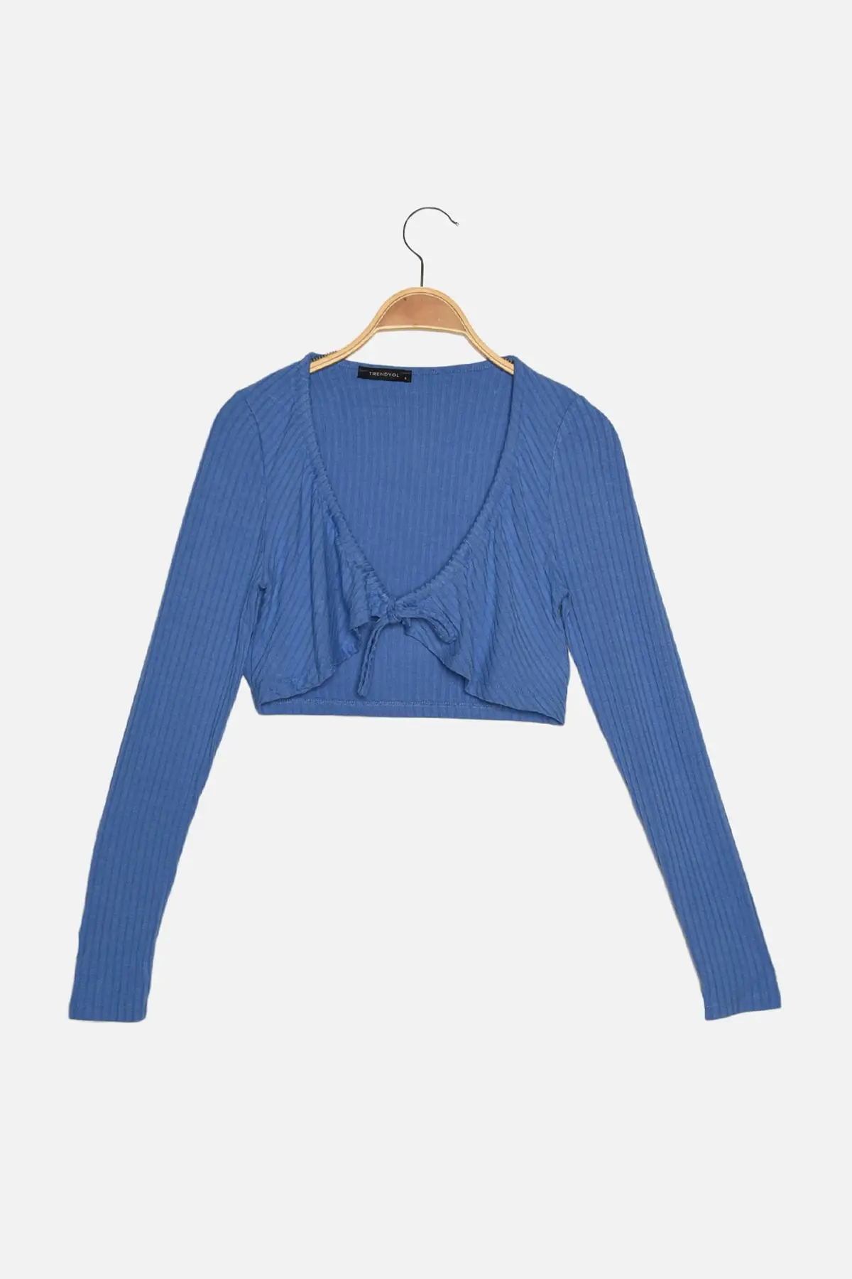 

Trendyol Lacing Detailed Crop Knitted Blouse blouse TWOAW22BZ0305
