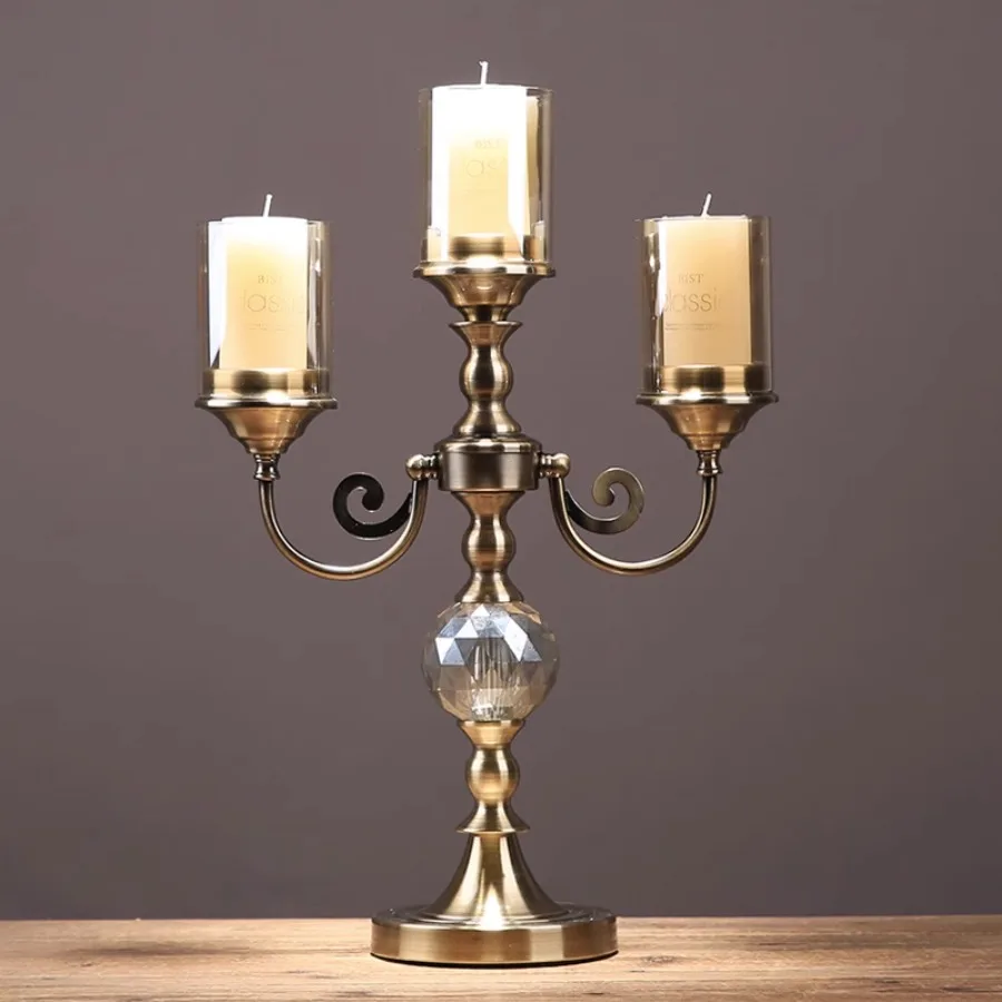 

Nordic Style Candle Holder Cylinder Dinner Living Room Chic Candlestick Gold Decorations Wedding Clear Centro De Mesa Home Decor