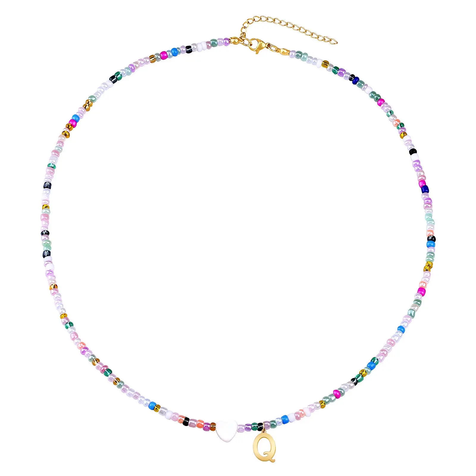 Ожерелья в стиле бохо для женщин колье-колье ожерелье с именем буквами из