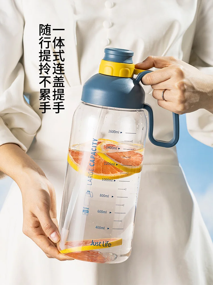 

Water Cup Large Capacity Big Water Cup Fitness Water Bottle Oversized Straw Kettle Cup with Straw Sports Large Water Bottle