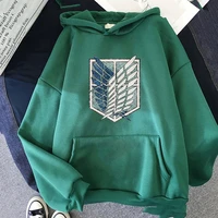 2020 anime hoodie attack on titan hoodied long sleeve streetwear harajuku sweatshirt women unisex sport hoody green tops g1