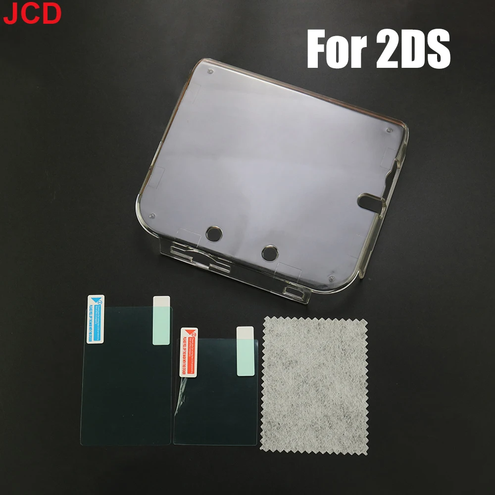 

JCD Anti Scratches Case Clear Crystal Hard Housing Cover Shell For 2DS Anti Scratches Transparent Case & Screen Protective Film