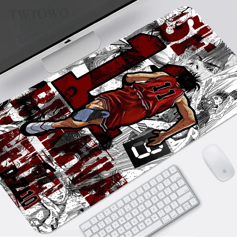 

Большой игровой коврик для мыши XL с аниме Slam Dunk, новый пользовательский коврик для мыши XXL из натурального каучука, мягкий коврик для мыши дл...