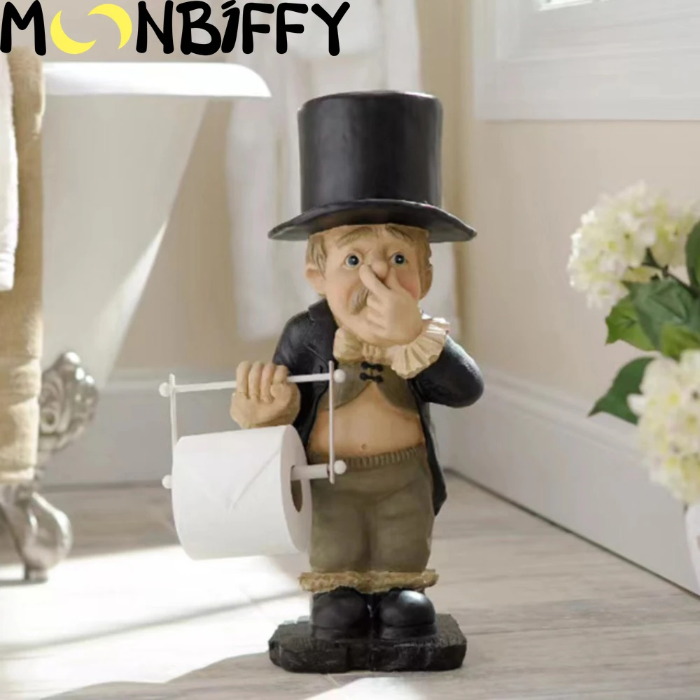 

Dwarf suit toilet paper holder male gentleman toilet toilet paper box spoof gentleman tissue holder