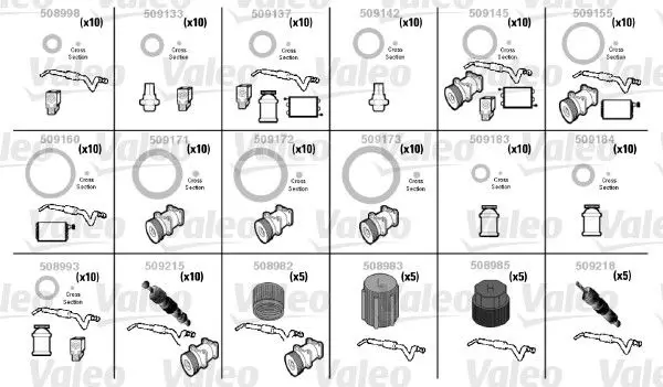 

509296 for air conditioning repair kit/VAUXHALL