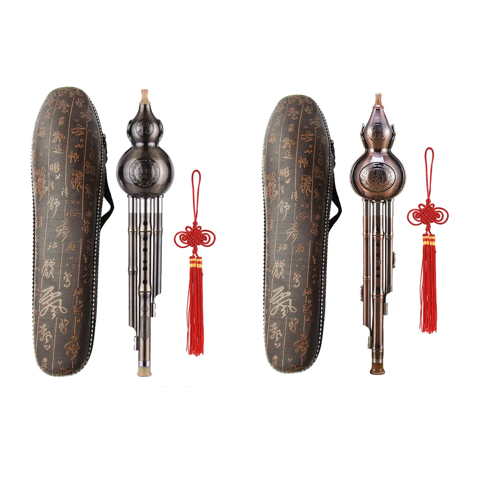 

Hulusi Flute Instrument Metal Cucurbit Flute for Music Lover Beginner Gift