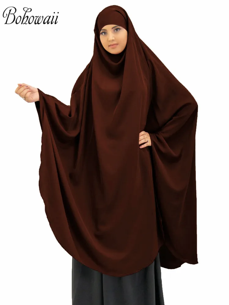 Abaya Prayer Garment Long Khimar Muslim Traditional Festival Jersey Hijab Clothes Light Soft Comfortable Tenue Musulmane Femme