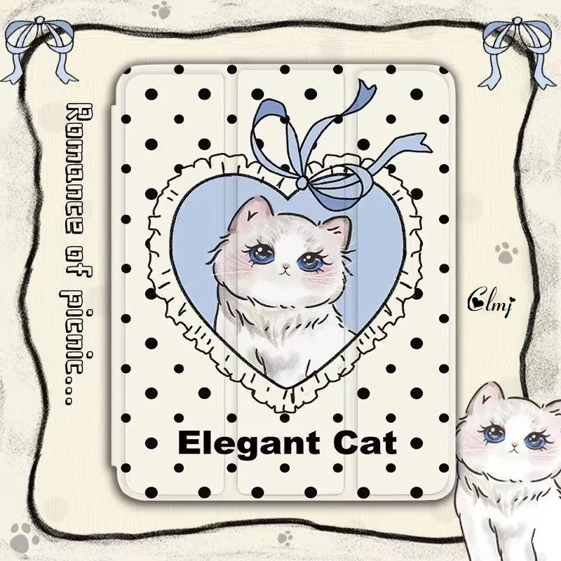 

Clmj Cute Cat Dog Rabbit iPad Case Cover Cartoon Animal Apple Tablet Case For iPad 6th 7th 8th 9th Air 3 4 5 Mini 5 6 Pro 3 4 5