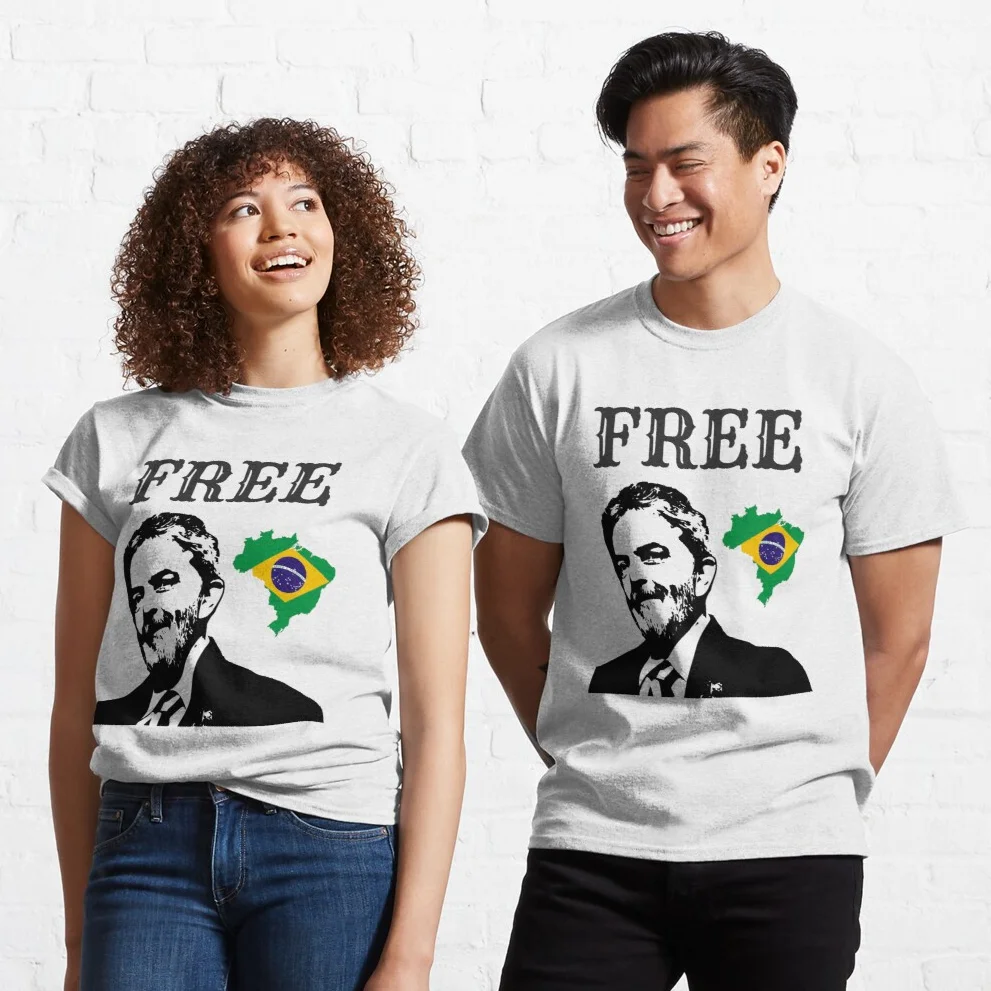 

Free Lula 2022 Brazil Lula President Mens T-Shirt Short Sleeve Casual 100% Cotton O-Neck Summer Unisex T-shirt Size S-3XL