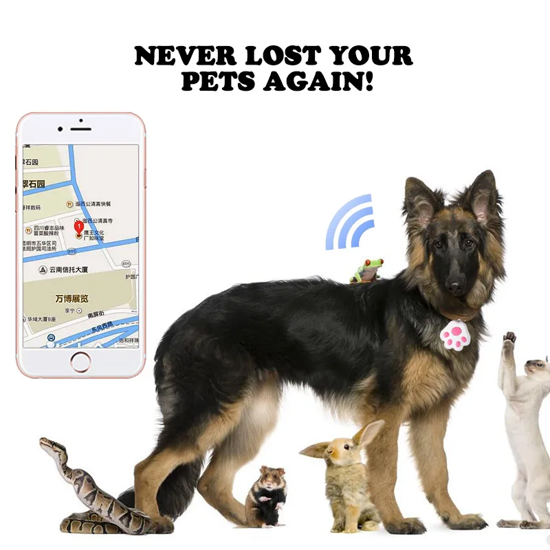 

Dog Claw Mini Gps Tracker for Dogs Cat Children Elderly Anti-Lost Device Locator Tracer Pets Collar Key Tracking