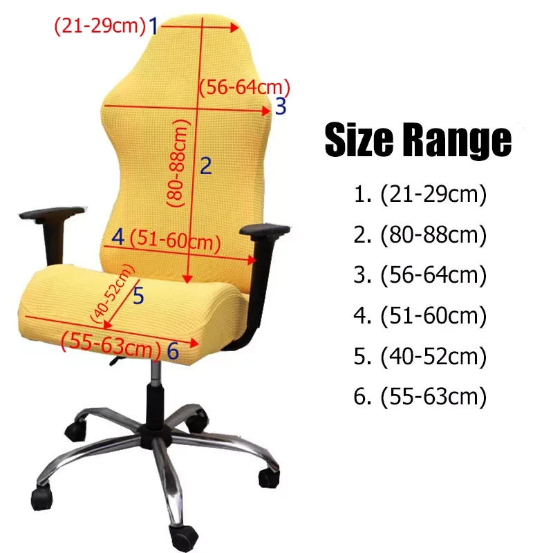 

2022Solid Color Game Chair Cover for Office Internet Cafe Stretch Computer Armrest Gaming Chair Covers Simple Fabric Seat Protec