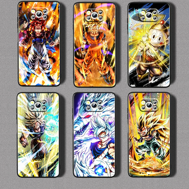 

Dragon Ball Super Saiyan For Xiaomi Civi Mi Poco X3 NFC F3 GT M4 M3 M2 X2 F2 Pro C3 F1 Silicone Shell Capa Black Phone Case