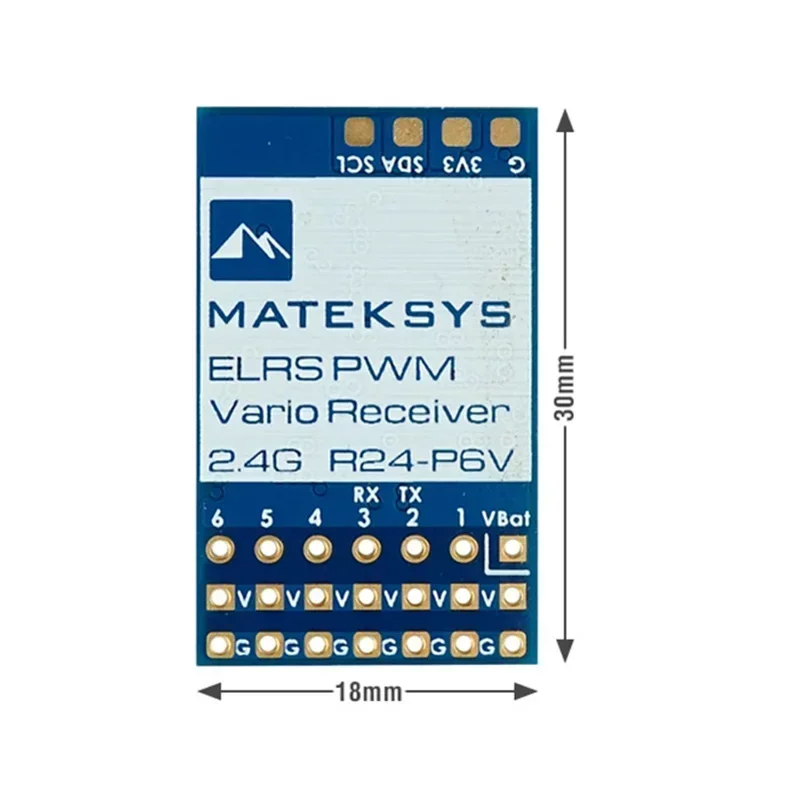 Приемник MATEKSYS R24-P6V EXPRESSLRS ELRS 2 4 ГГц PWM VARIO
