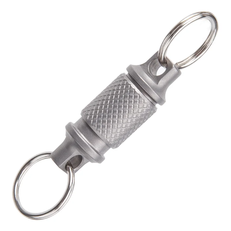 

Titanium Alloy Keychain Key Holder Removable 360 Degree Rotation Multifunctional Portable for Waist Belt Outdoor Tool Men Women