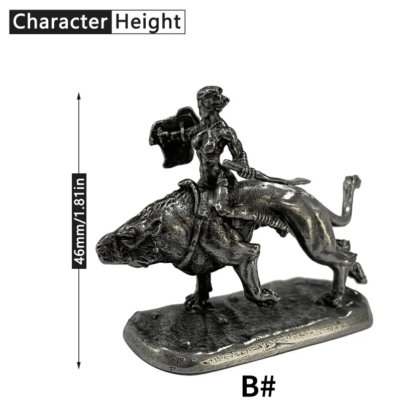 

Металлические Средневековые Рыцари, Армейские Фигурки Жестяных Солдатиков, Статуэтки Кавалерии, Медные Мужские Подарки