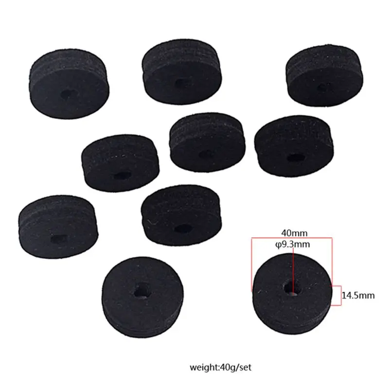 F1FD 10 шт. войлочные шайбы войлок для тарелок подставка барабана сцепления