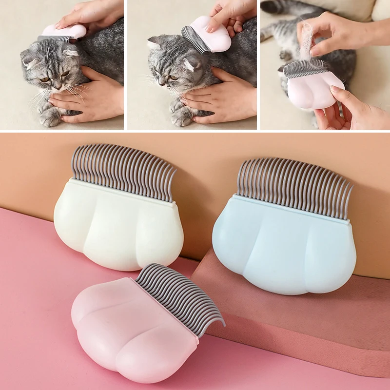 

Pet Massage Brush Handle Brush Pet Grooming Cats Shell Shaped Cleaning Supplies Knot Comb Hair Removal Massage Tool Pet Supplies