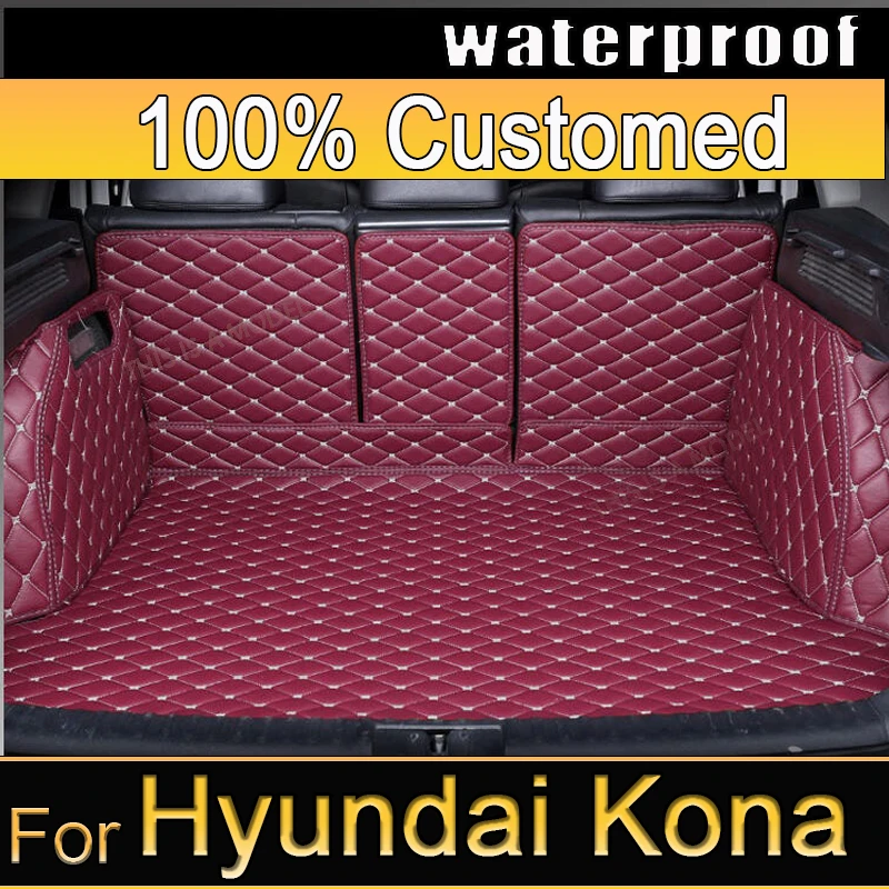 Коврики для багажника автомобиля Hyundai Kona Kauai OS 2018 ~ 2022 водонепроницаемые коврики