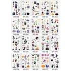 Новая светящаяся татуировка на Хэллоуин, водостойкая мультяшная флуоресцентная лицевая рука, Череп, тыква, временные наклейки для детской вечерние, игрушка