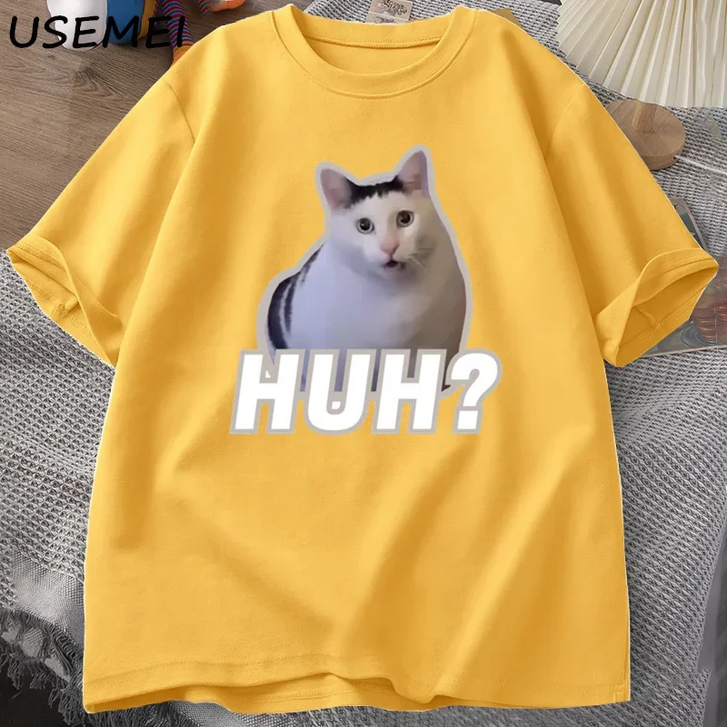 Футболка с рисунком хах кошки мема смешные милые футболки модная футболка
