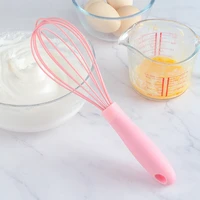 handmade diy cake silicone manual whisk household baking pink cute egg mixer cream flour stirrer kitchen accessories tools