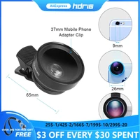 hdrig new hd 37mm 0 45x 49uv wide angle lens with 12 5x macro lens for iphone 6 plus 5s 4s samsung s6 s5 note 4 camera lens kit