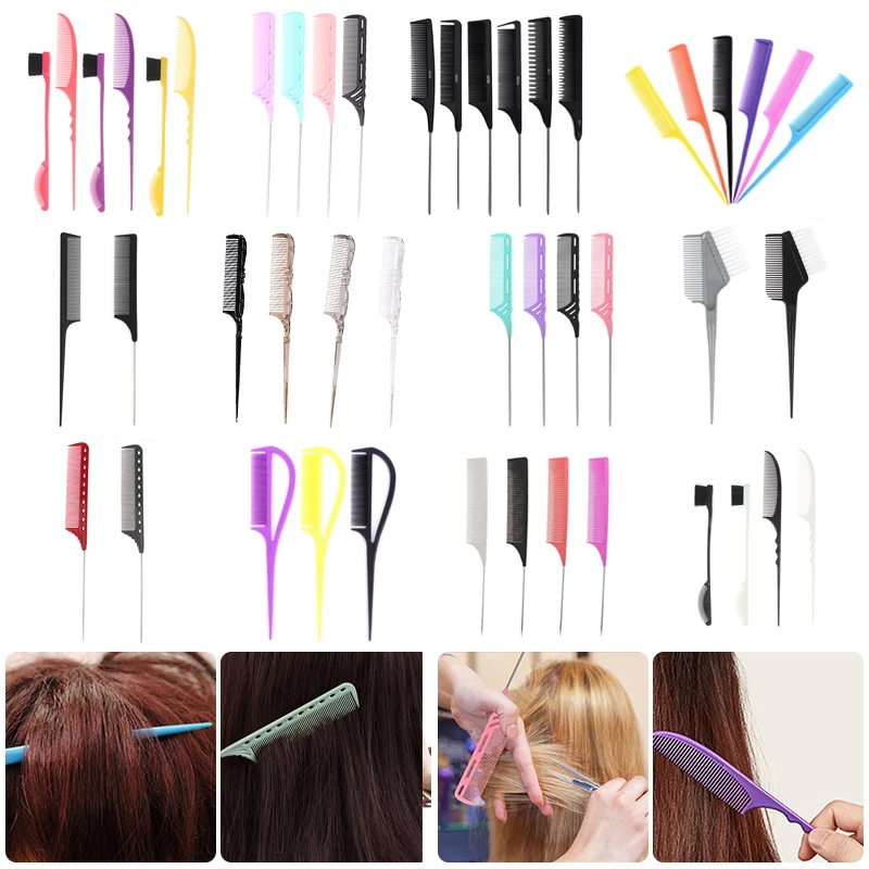 

Hairdressing Comb Steel Tip Tail Comb Highlighting Hair Comb Hair Salon Hair Anti-Static Salon Hairdresser Barber Accessories