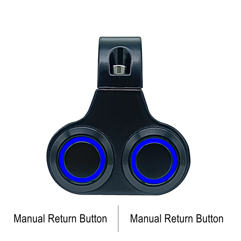 Двойная кнопка для мотоцикла, светодиодный переключатель фар, контроллер рулевого управления, лампа включения-выключения для мотоцикла, 22 мм, ручка, водонепроницаемая