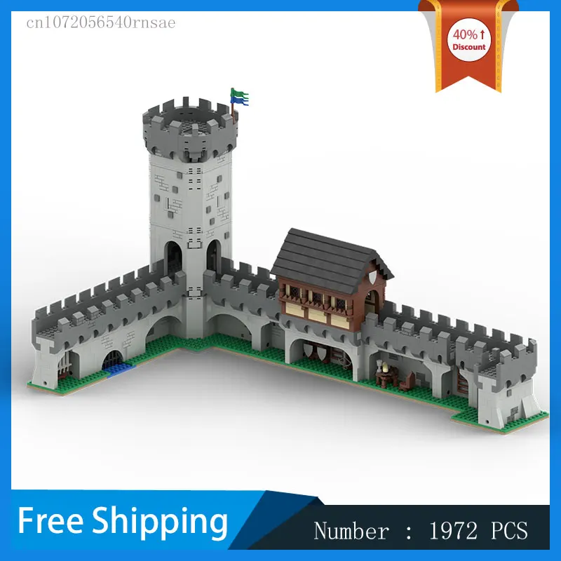 

MOC Building Blocks Modular Medieval Walls Multipack Castle Architectural Model DIY Bricks Christmas Present Toy Collection Kid