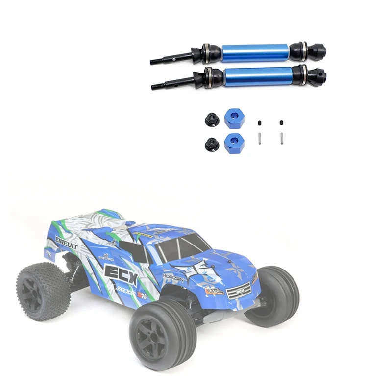 FBIL-2Pcs задний приводной вал CVD для 1/10 ECX 2WD Series Ruckus Torment Axe Brutus Circuit AMP RC Car Upgrade Parts