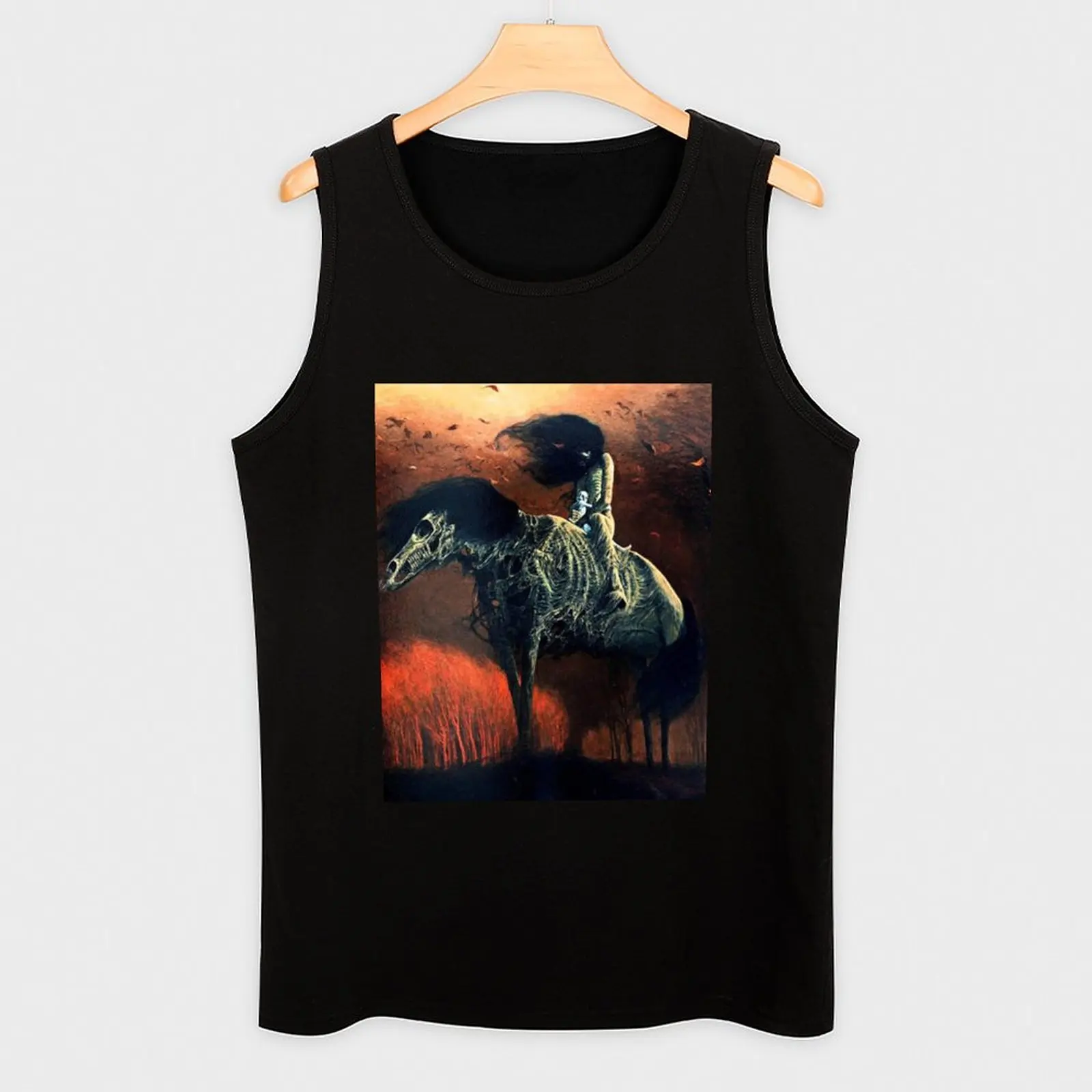 Untitled (Horse Rider) от Zdzis?aw Beksiński Майка без рукавов жилеты японская футболка