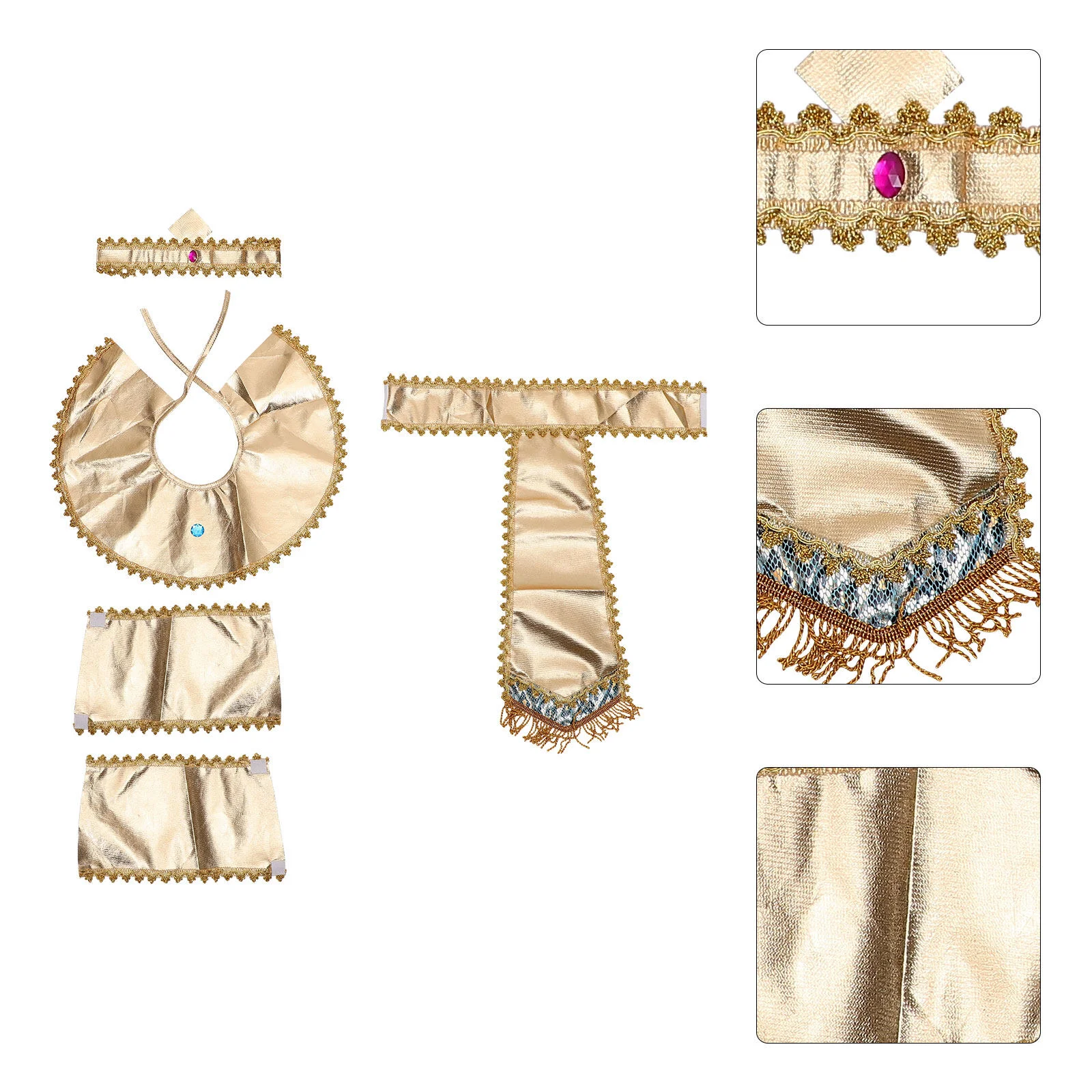 

Halloween Props Apparel Cosplay Supplies Egyptian Waistband Pharaoh Belt Make Wasit Headpiece Cloth Wristband