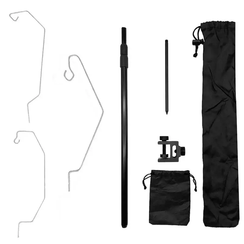 

Aluminum Alloy Camping Lantern Stand Retractable Table Light Pole Bracket Portable Lantern Stand For Camping, Outdoor, Hiking