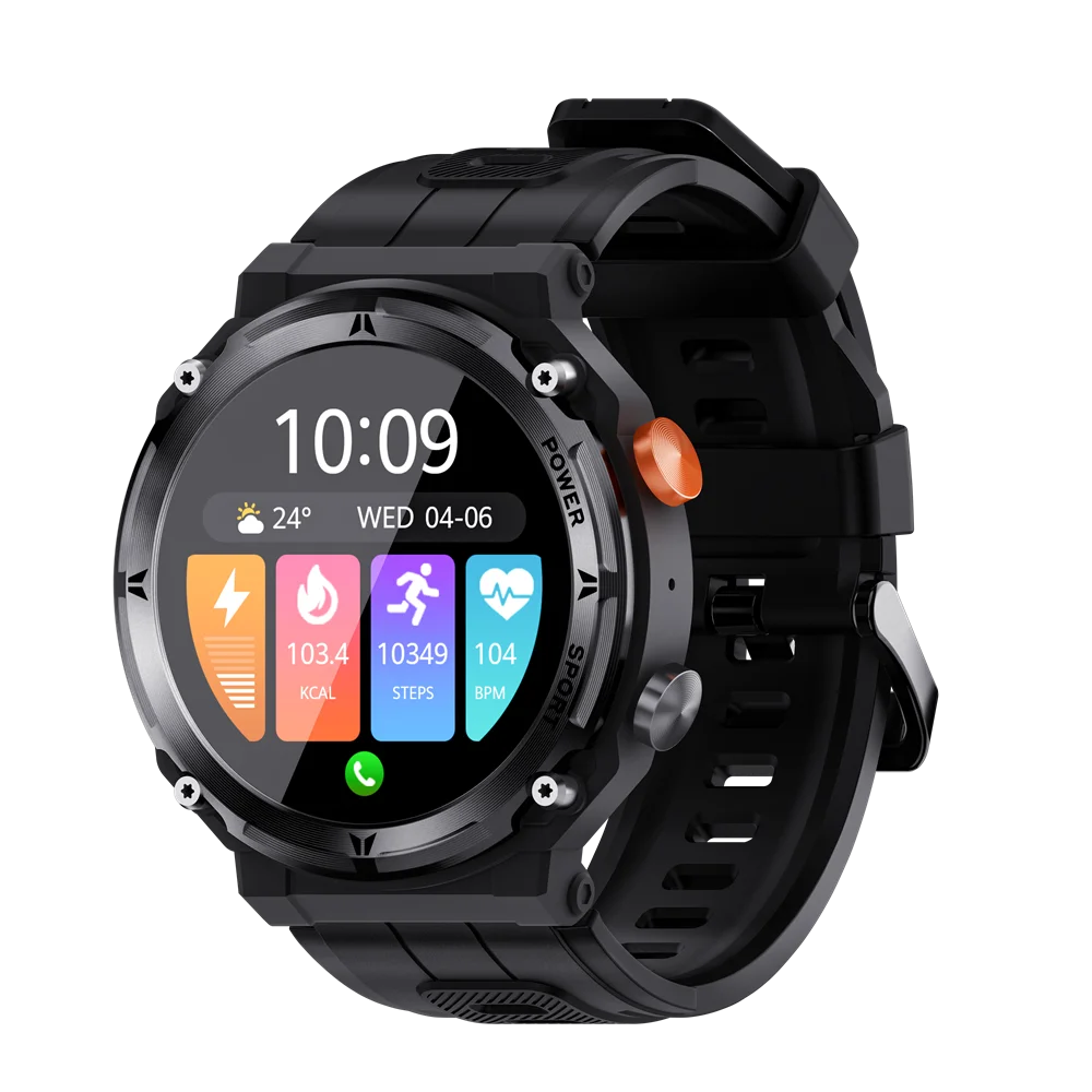 

Uhoofit C21 Pro Business Men's Smartwatch Male BT Call IP68 Depth Waterproof 360*360 Resolution Large Screen Smart Watch