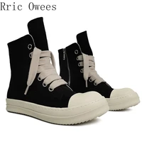 rmk owews mens womens shoes high quality high top canvas shoes thick soled wide laces round toe casual short boots sneakers