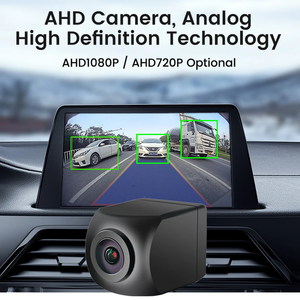 Купи AHD Rear View Camera AI Detection Smart Recognition Vehicle And Person Night Vision Full HD Wide Angle Lens Reverse Camera Car за 7,860 рублей в магазине AliExpress