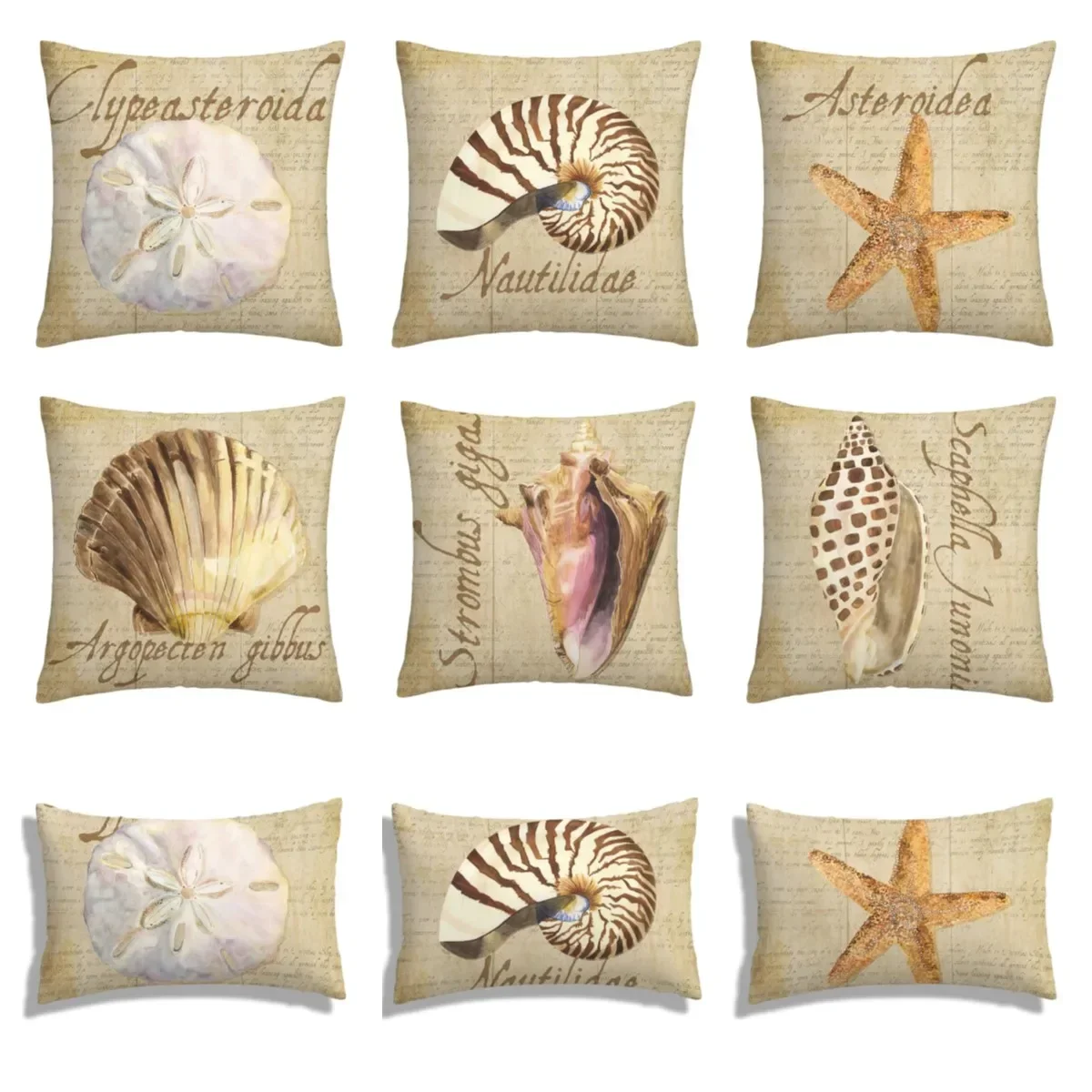 Плюшевая наволочка с принтом в виде краба осьминога и золотого лобстера для