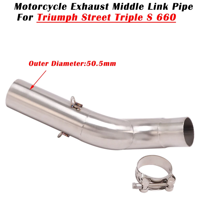 

Slip On For Triumph Street Triple S 660 S660 660S 2020 Motorcycle Exhaust Escape System Modified Muffler 51mm Middle Link Pipe