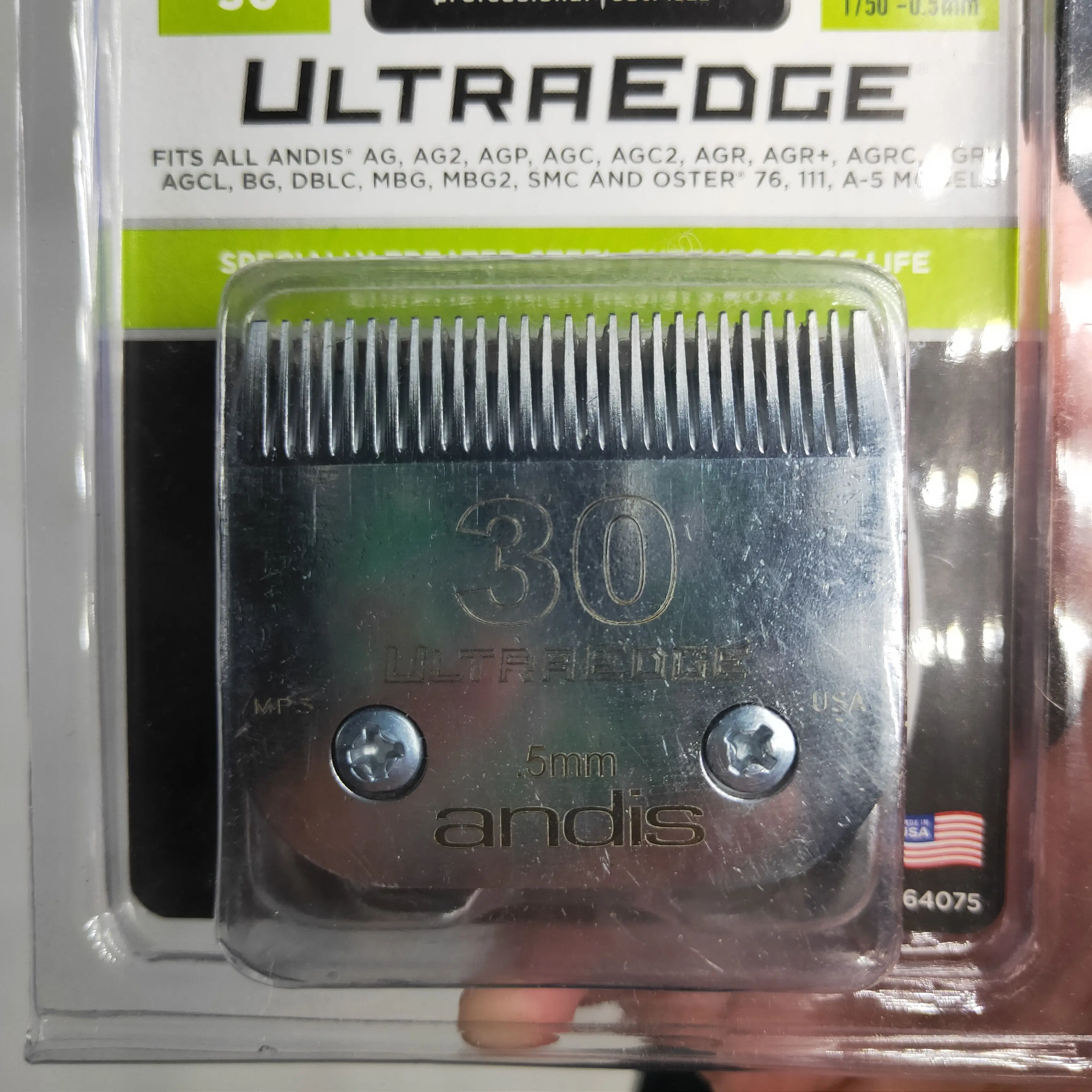 Фото 1 шт. ANDIS Ultra Edge Blade 30 #   Насадка 5 мм для большинства машинок для стрижки Oster, Laube AG/A5 для груминга животных №2