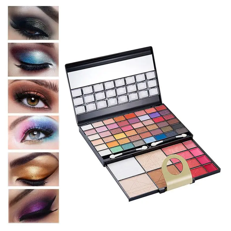 Make Up Pallets Kits 60 Colors Blush Eye Shadow Make Up Pallet Gift Set For Women All In One Harmony Makeup Kit Ultimate Color