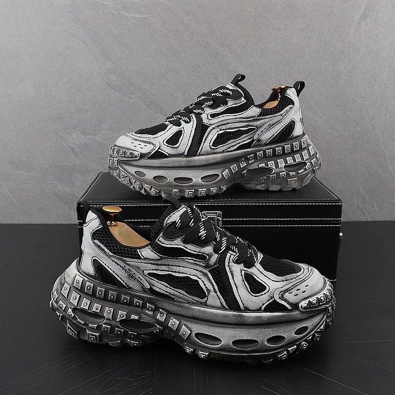 Dir Old Mesh Dad Shoes Men's Summer Popular INS Fashionable Thick Bottom Increased Retro Sports Casual